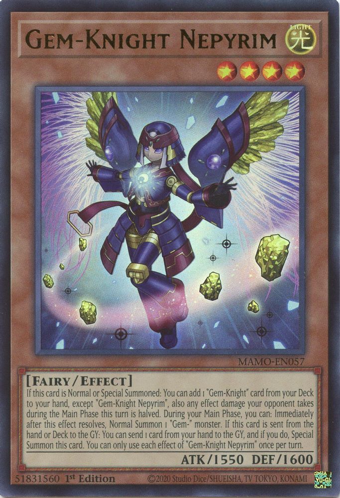 MAMO-EN057 * Gem-Knight Nepyrim * Ultra Rare * Magnificent Monsters