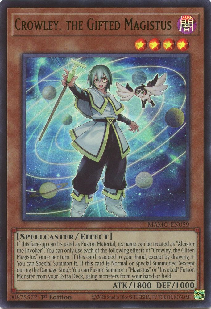 MAMO-EN059 * Crowley, the Gifted Magistus * Ultra Rare * Magnificent Monsters