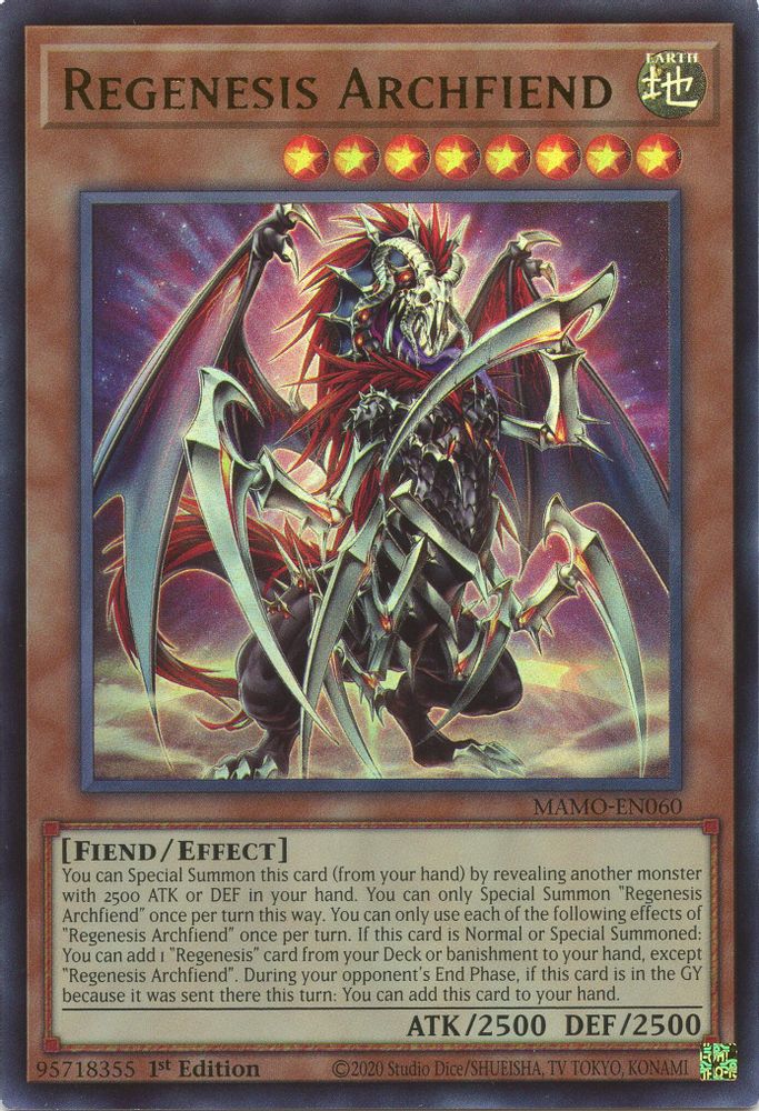 MAMO-EN060 * Regenesis Archfiend * Ultra Rare * Magnificent Monsters