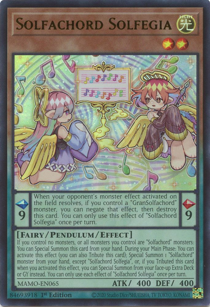 MAMO-EN065 * Solfachord Solfegia * Ultra Rare * Magnificent Monsters