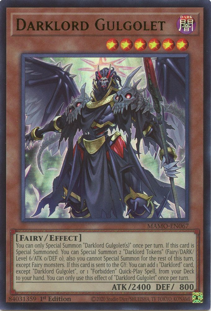 MAMO-EN067 * Darklord Gulgolet * Ultra Rare * Magnificent Monsters