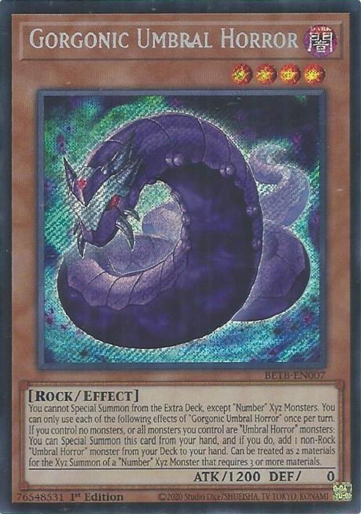 BETB-EN007 * Gorgonic Umbral Horror * Secret Rare * Beyond the Brave