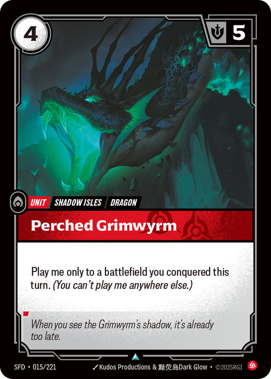Perched Grimwyrm (Foil) * Uncommon * SFD-015