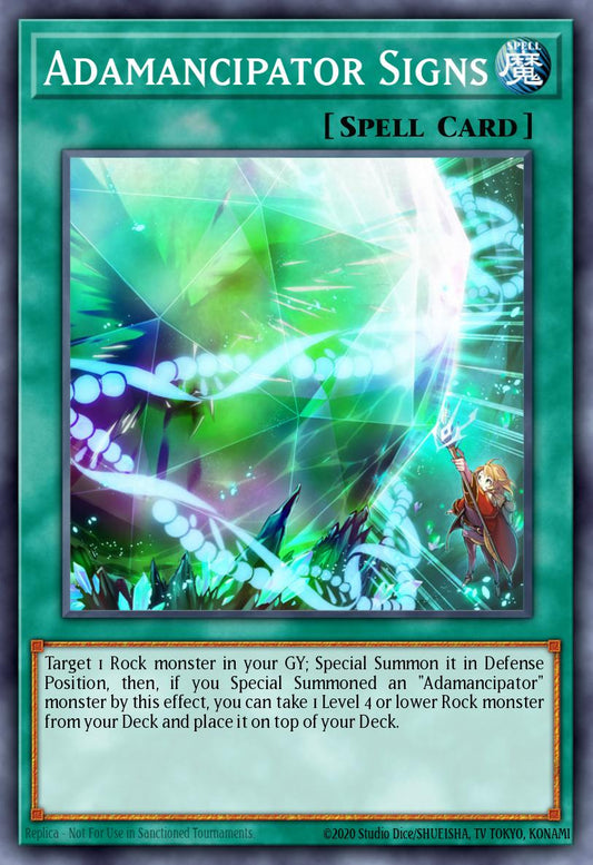 Adamancipator Signs * Prismatic Secret Rare * MP21-EN234