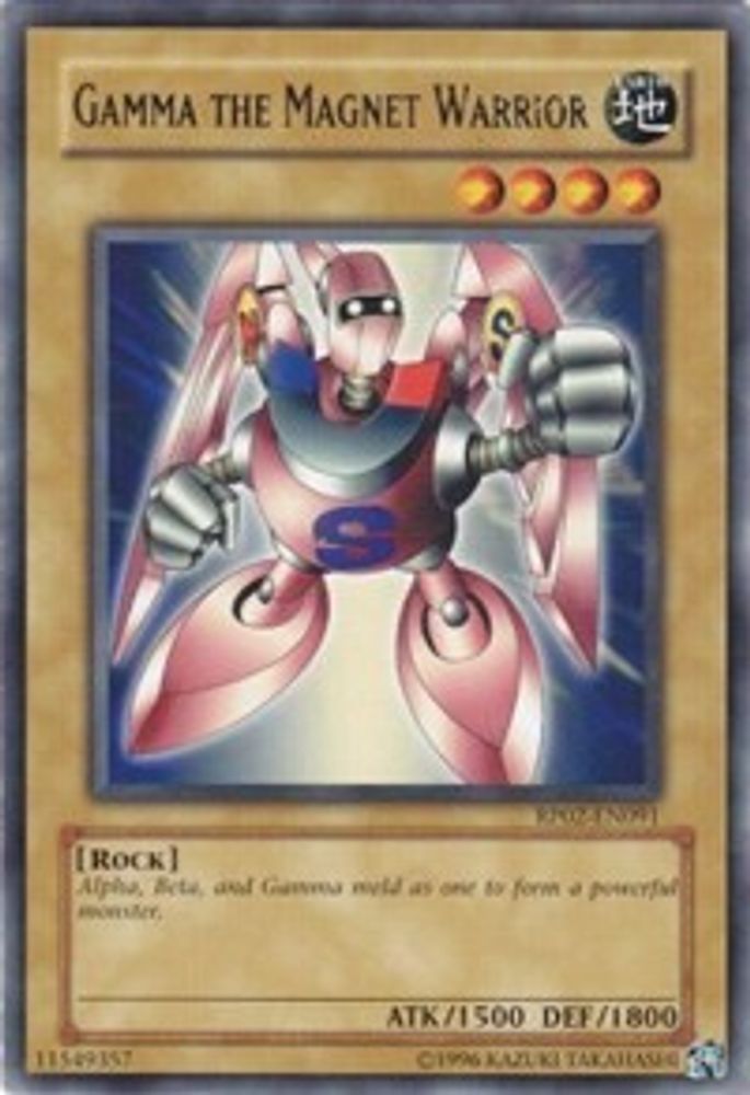 Gamma the Magnet Warrior * Rare * RP02-EN091