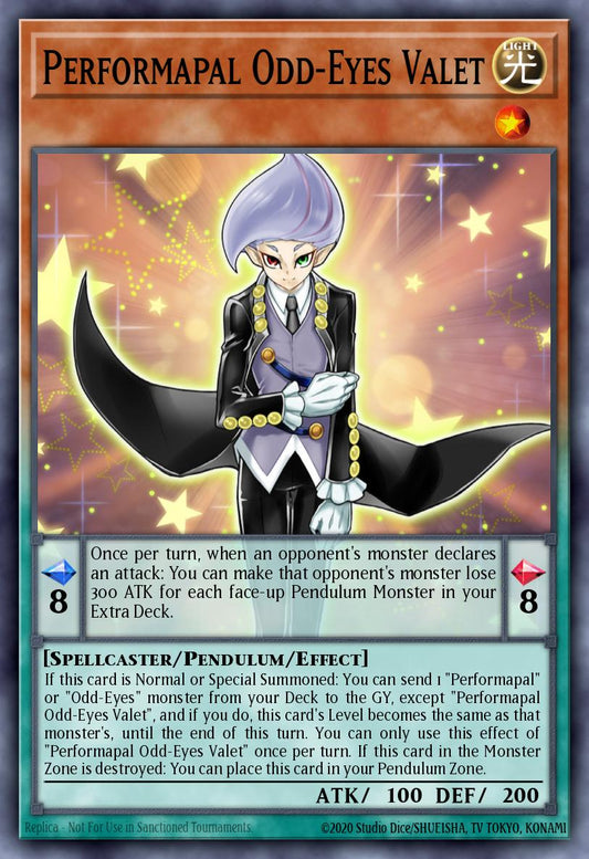 LAVD-ENO14 * Performapal Odd-Eyes Valet * Common * Legendary Arc-V Decks