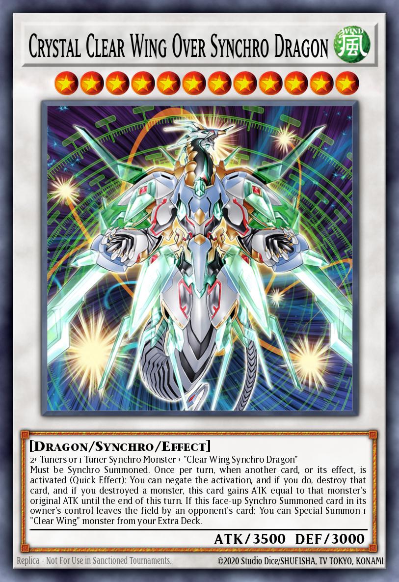 LAVD-ENS34 * Crystal Clear Wing Over Synchro Dragon * Secret Rare * Legendary Arc-V Decks