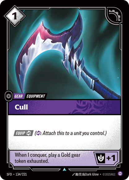Cull — Uncommon Foil SFD-134, carta Riftbound