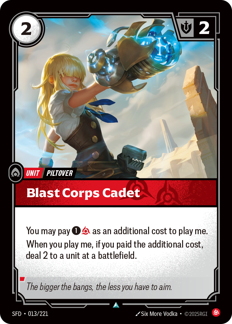 SFD-013 * Blast Corps Cadet (Foil) * Uncommon * Spiritforged