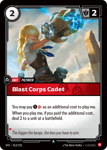 SFD-013 * Blast Corps Cadet (Foil) * Uncommon * Spiritforged