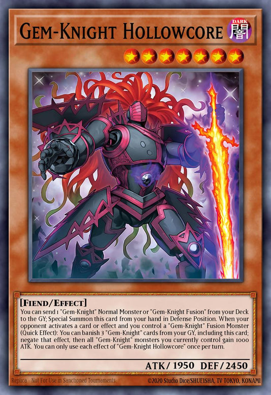 Gem-Knight Hollowcore * Secret Rare * BLMM-EN022