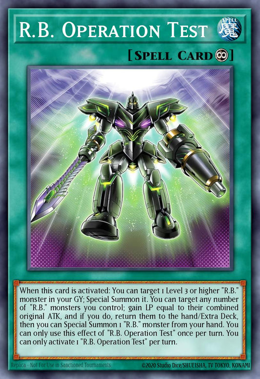 R.B. Operation Test Super Rare