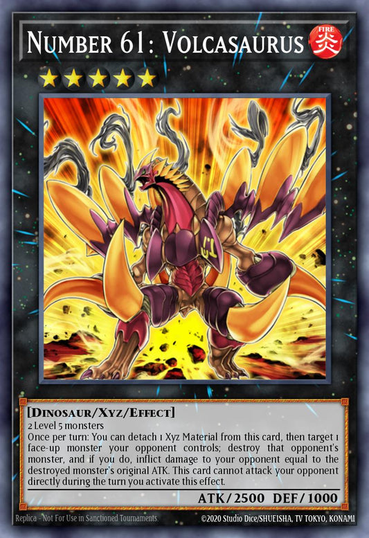 Number 61: Volcasaurus * Rare * JUSH-EN043