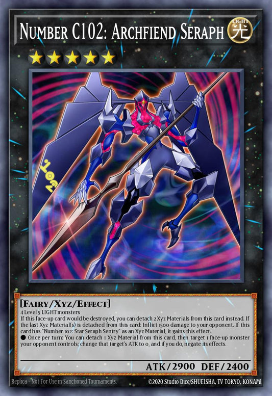 Number C102: Archfiend Seraph * Super Rare * JUSH-EN056