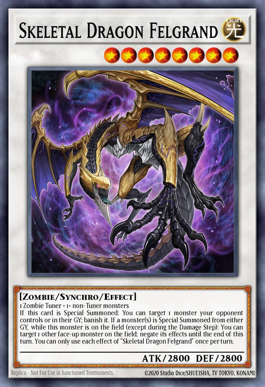 Skeletal Dragon Felgrand Prismatic Secret Rare