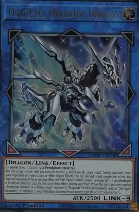 LAVD-ENO38 * Odd-Eyes Override Dragon * Ultra Rare * Legendary Arc-V Decks