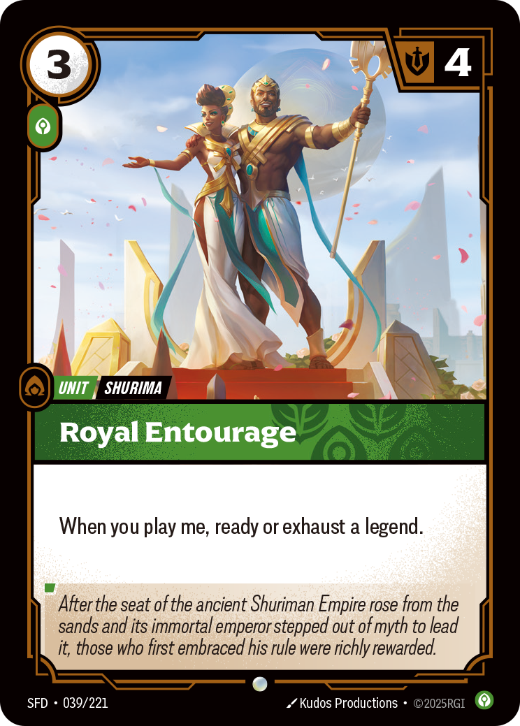 Royal Entourage — Common Foil SFD-039, carta Riftbound