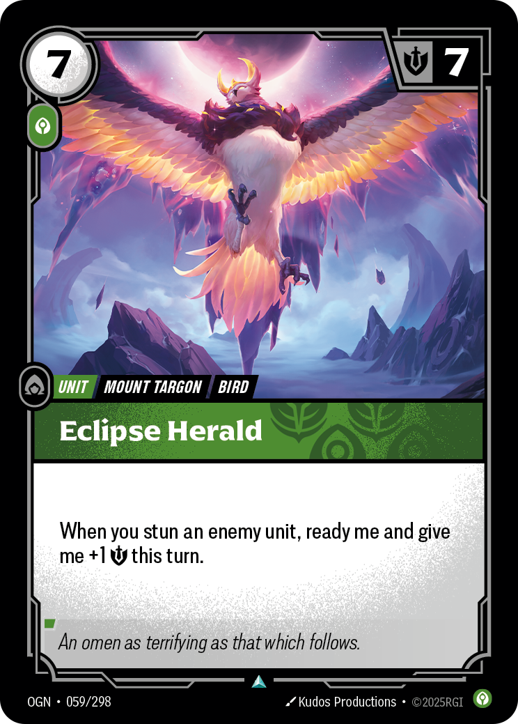 Eclipse Herald — Uncommon OGN-059, carta Riftbound