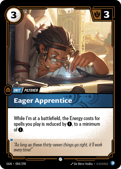 OGN-084 * Eager Apprentice (Foil) * Common * Origins