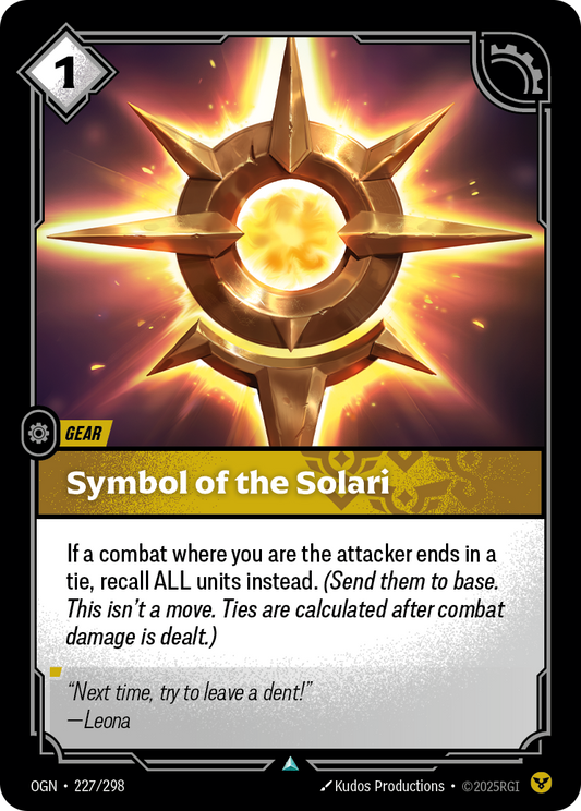 Symbol of the Solari * Uncommon * OGN-227