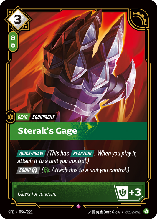 Sterak's Gage * Rare * SFD-056