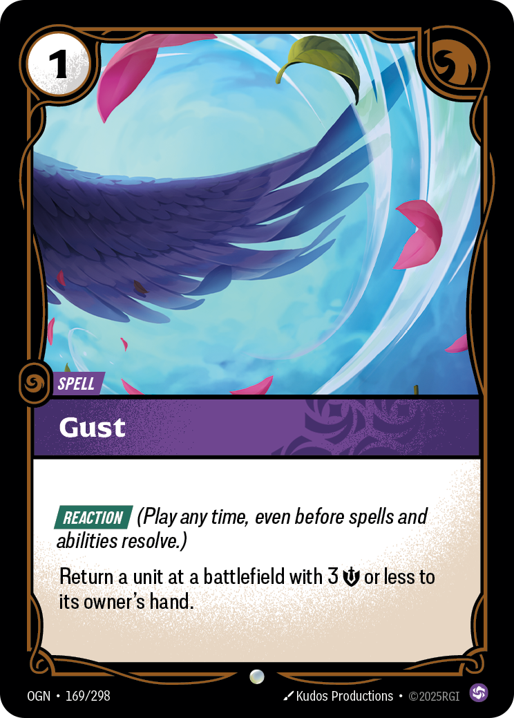 Gust — Common OGN-169, carta Riftbound