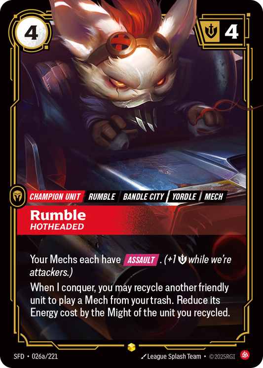 Rumble, Hotheaded * Showcase * SFD-026a
