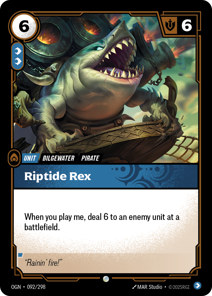 OGN-092 * Riptide Rex * Common * Origins