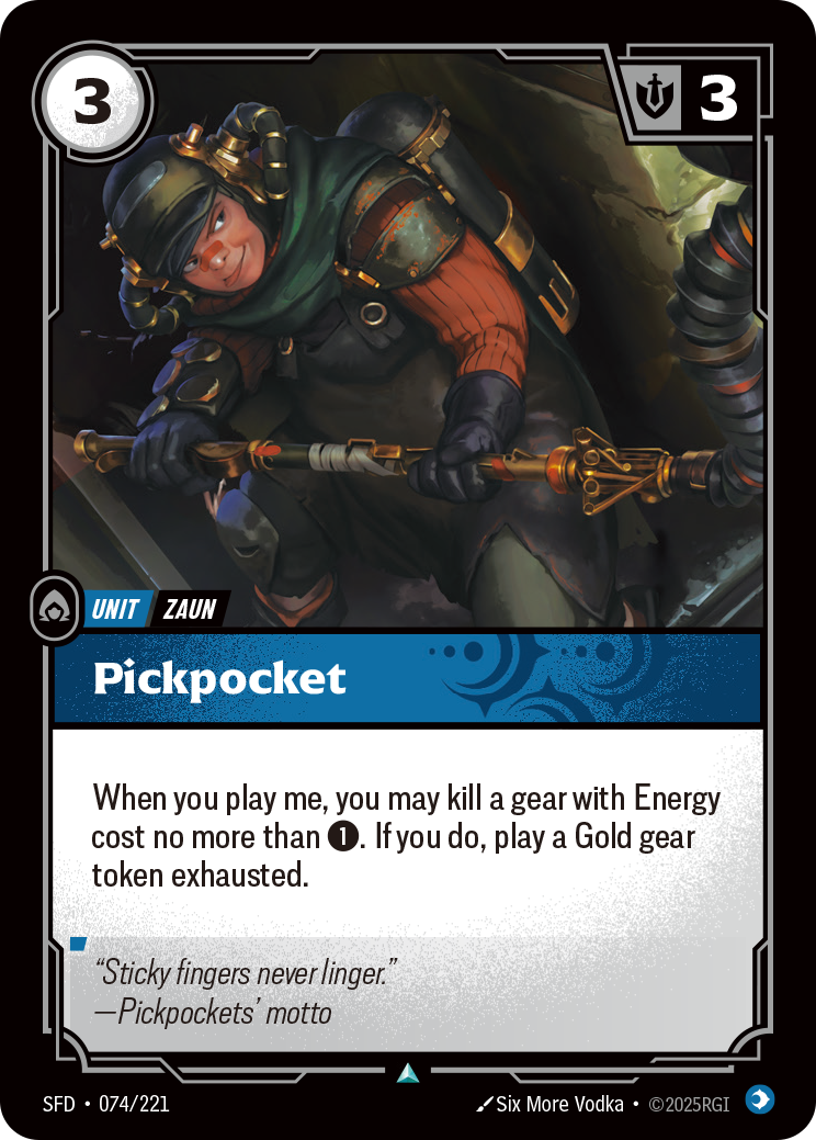 Pickpocket — Uncommon SFD-074, carta Riftbound