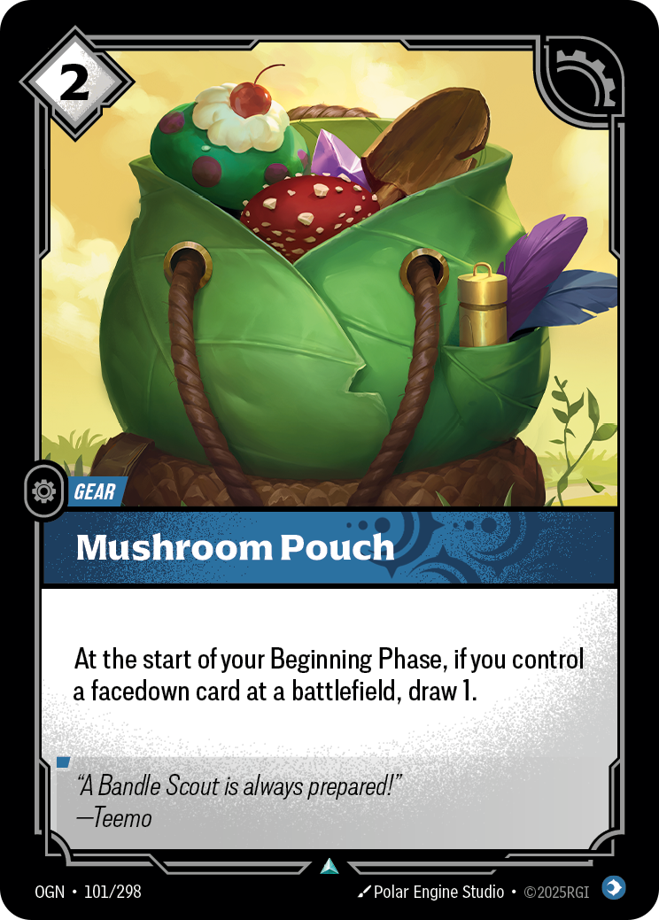 Mushroom Pouch — Uncommon OGN-101, carta Riftbound