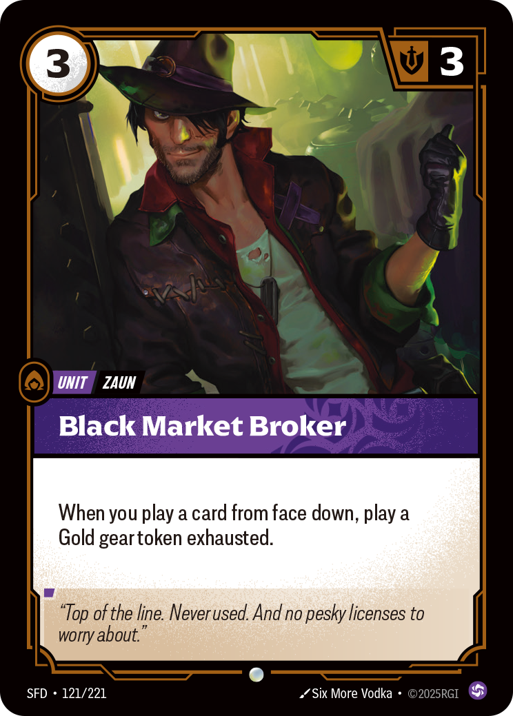 SFD-121 * Black Market Broker (Foil) * Common * Spiritforged