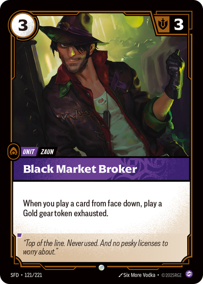 SFD-121 * Black Market Broker (Foil) * Common * Spiritforged