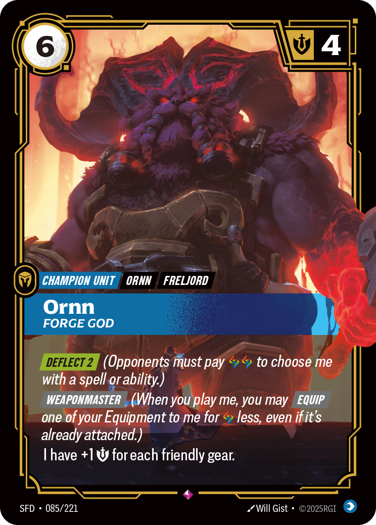 SFD-085 * Ornn, Forge God * Rare * Spiritforged