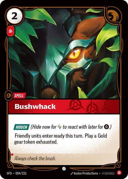 SFD-004 * Bushwack (Foil) * Common * Spiritforged