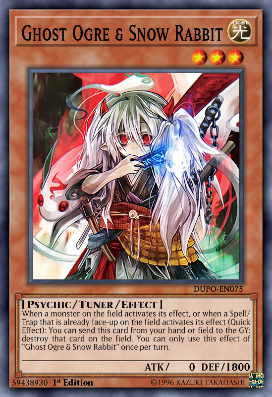 Ghost Ogre & Snow Rabbit *  * Quarter Century Secret Rare * * RA04-EN015