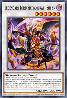 MP25-EN107 * Legendary Lord Six Samurai - Shi En * Prismatic Secret Rare * 2025 Mega-Pack